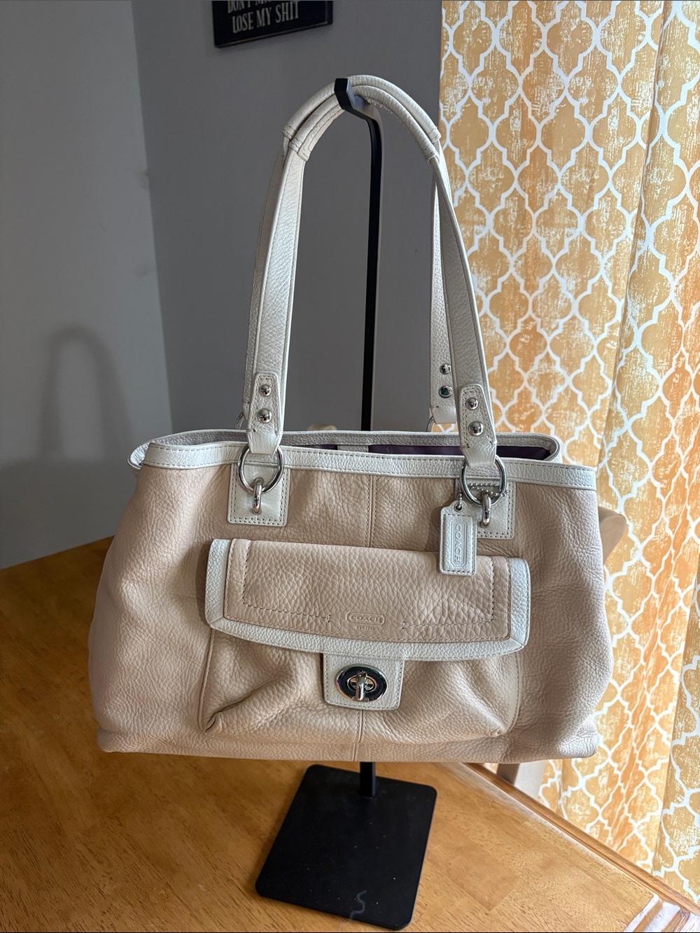 Coach 2012 Penelope Beige and white